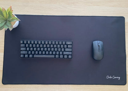 Top view of large black mousepad